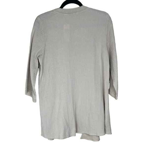 Soft Surroundings 100% Cotton, Cardigan NWT Tan Small - Picture 2 of 3